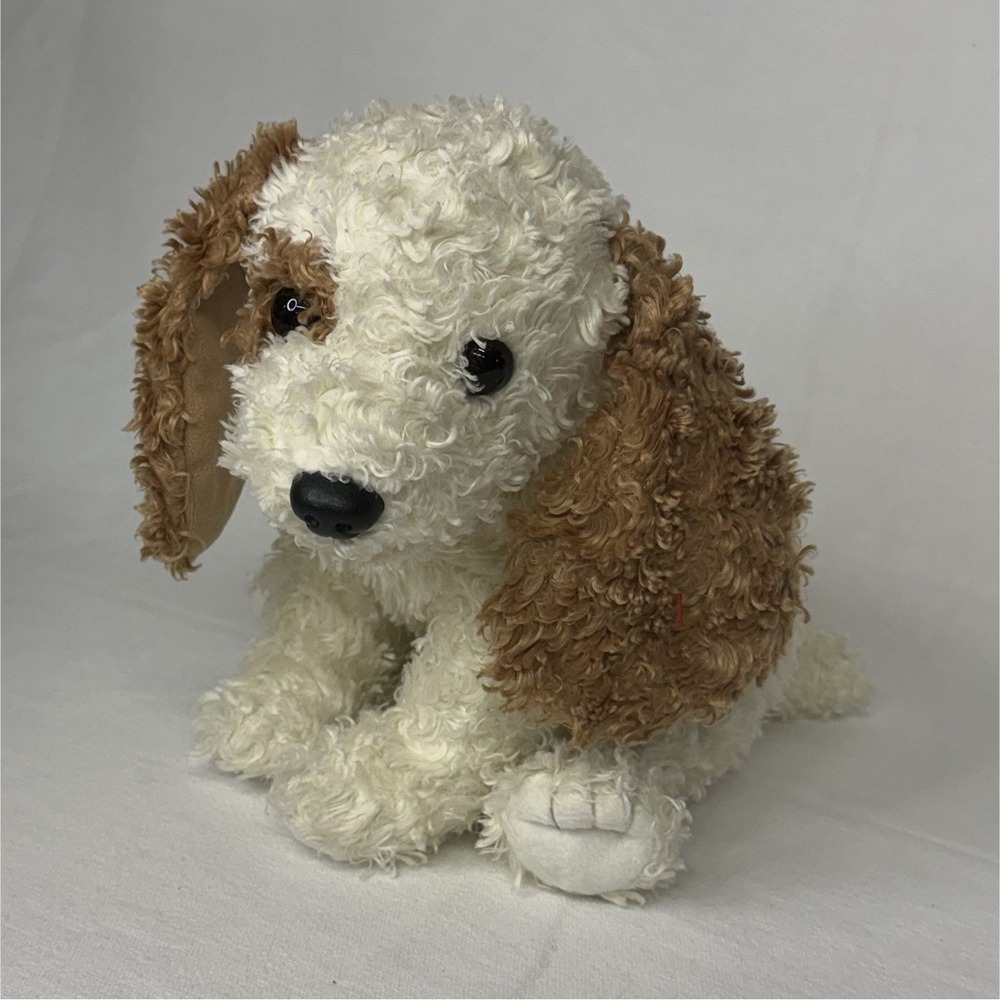 Ty Classic Vintage White/Brown Beasley Spaniel Puppy Dog Plush Stuffed Animal